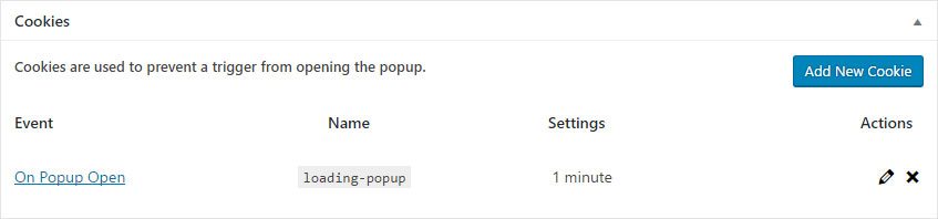 Loading Popup Cookie Trigger