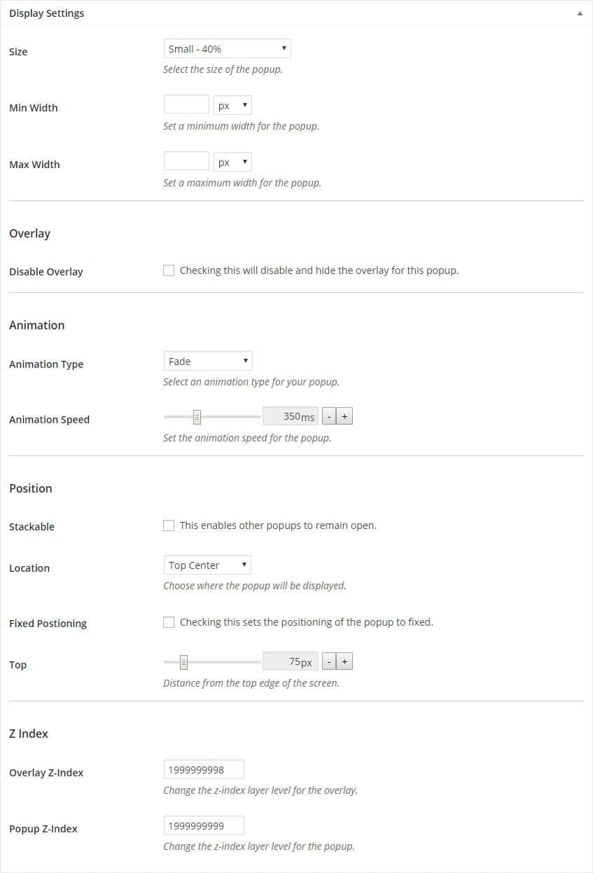 Loading Screen Display Settings
