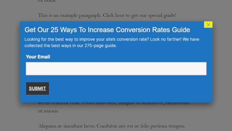 Content Upgrade Popups Using Ninja Forms