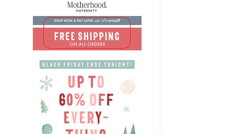 Motherhood Free Shipping