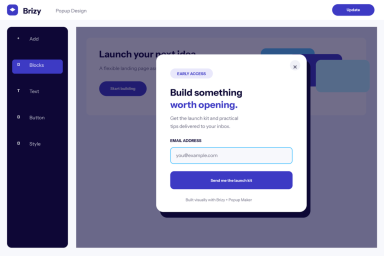 How to Create a Brizy Popup with Popup Maker