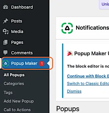 Installing Popup Maker On Your Wordpress Site 9 Click Popup Maker
