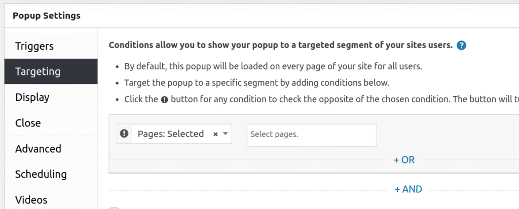 How To Create A Free Popup For Divi Builder 13 Select 'Pages:selected' As The Targeting Option