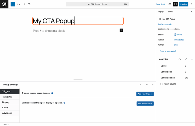 Popup Create Task Create A Call To Action (CTA) Popup—NEW! - Popup Maker