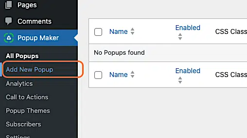 How To Create A Woocommerce Cart Abandonment Popup 1 Pm All Popups Add New Popup Marked