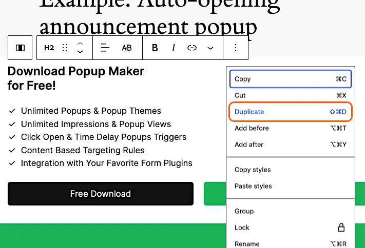 How To Create A Content Split Test 11 Pm Pro Split Duplicate Block