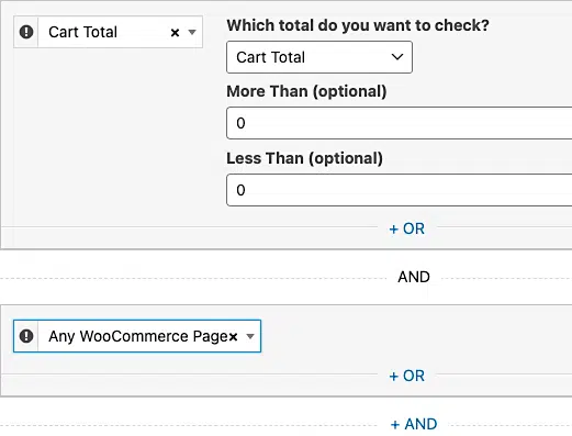 How To Create A Woocommerce Cart Abandonment Popup 14 Pm Pro Targeting Cart Woo Page