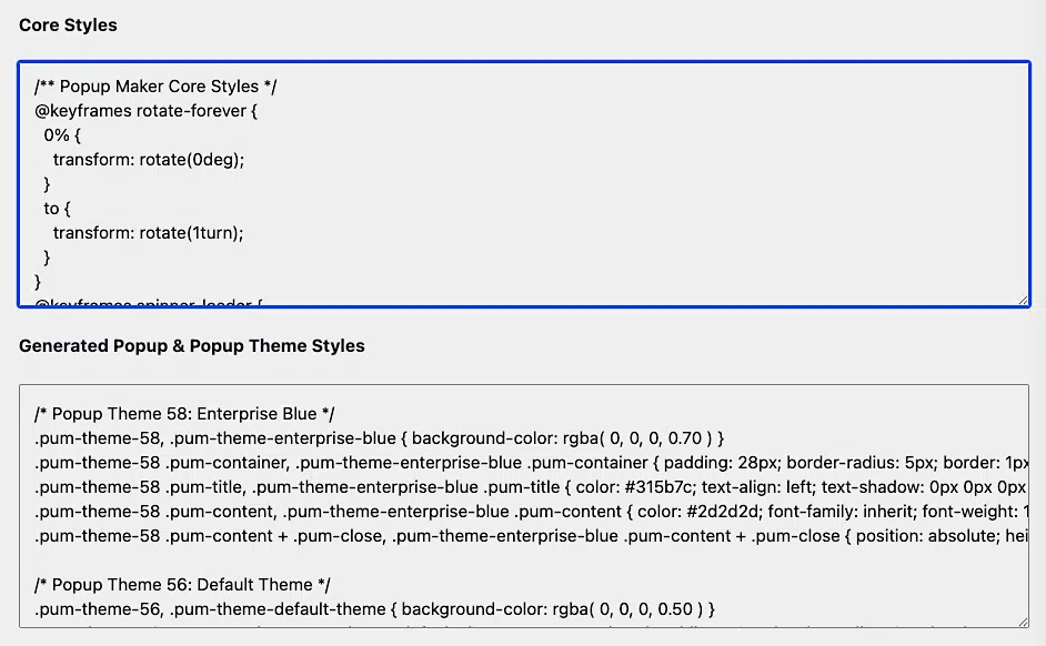 Popup Maker Settings Cheat Sheet 11 Pm Settings Assets Core Styles
