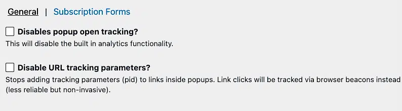 Popup Maker Settings Cheat Sheet 5 Pm Settings Privacy General 1 24
