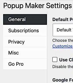 Popup Maker Settings Cheat Sheet 2 Pm Settings Tabs Menu 1 24