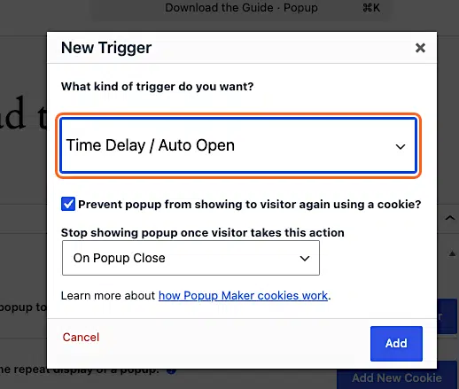 How To Split Test A Popup In Popup Maker 8 Pm Split Auto Open Cookie