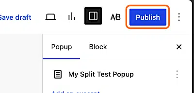 How To Split Test A Popup In Popup Maker 11 Pm Split Popup Publish