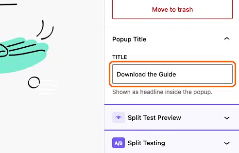 How To Split Test A Popup In Popup Maker 6 Pm Split Type Title Control