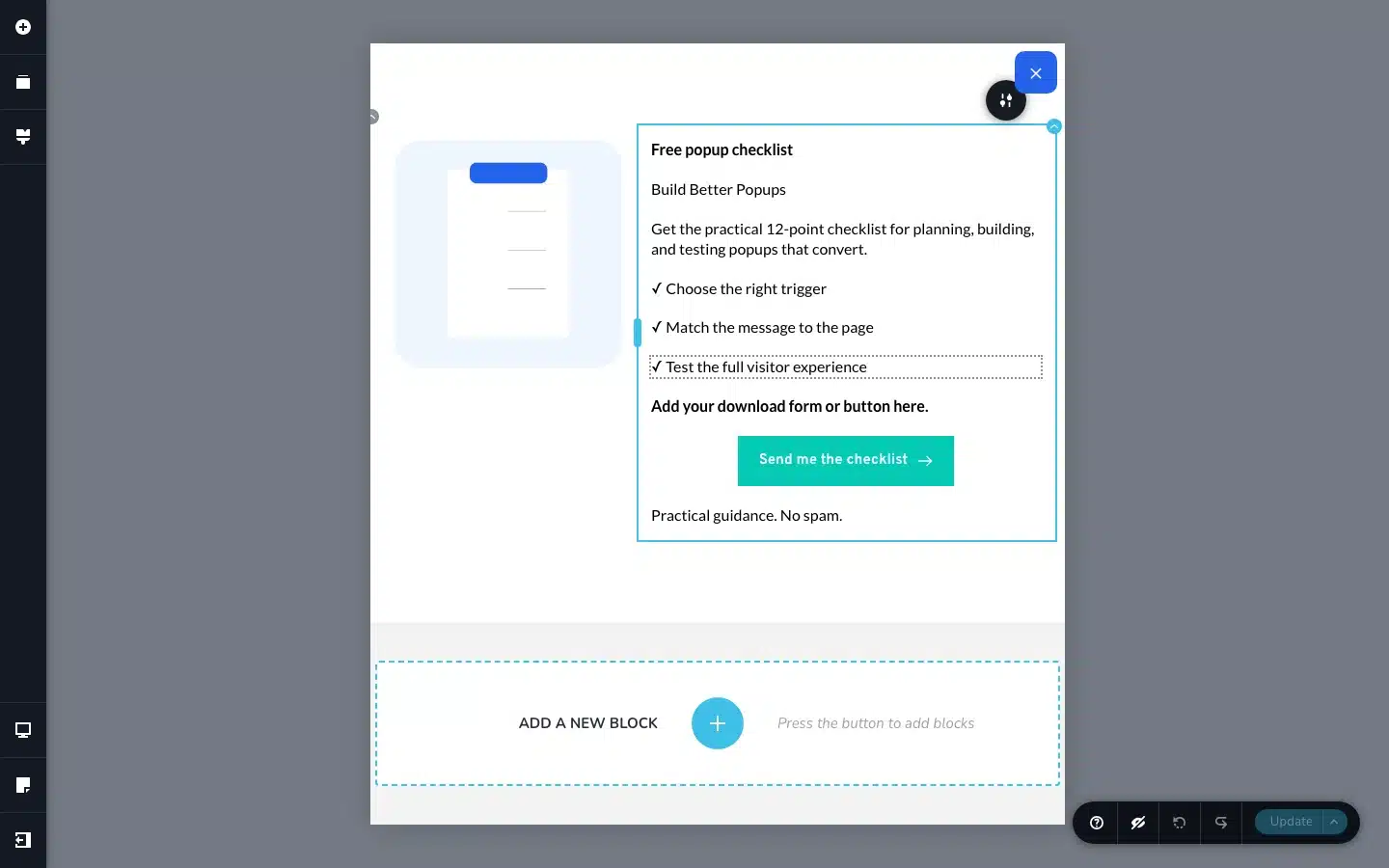 How To Create A Brizy Popup With Popup Maker 3 Brizy Editor Loaded With The Content Upgrade Popup Design.