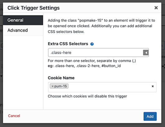 Add A Popup Trigger - Popup Maker