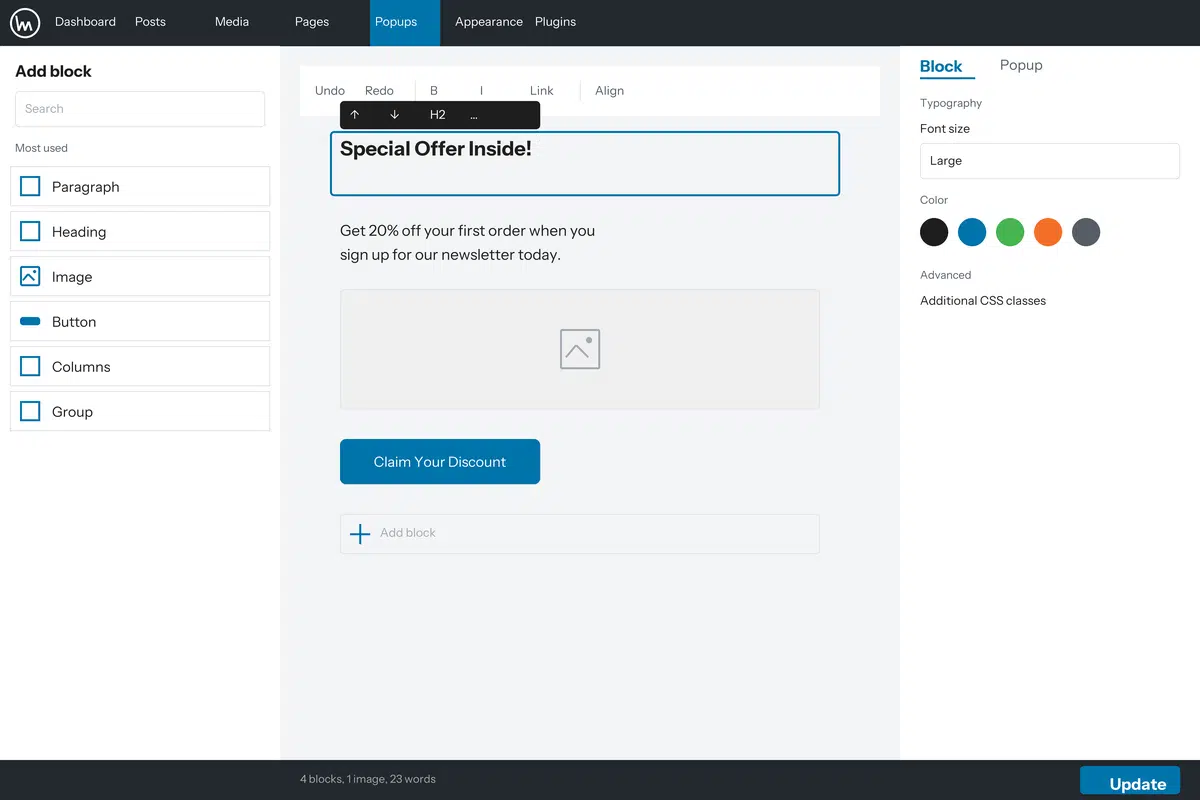 How to Create a WordPress Block Editor Popup